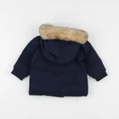Vertbaudet - manteau réversible bleu - 12 mois