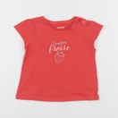 Vertbaudet - tee-shirt rouge - 12 mois