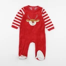 Vertbaudet - pyjama velours rouge - 9 mois