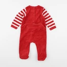 Vertbaudet - pyjama velours rouge - 9 mois