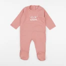 Vertbaudet - pyjama coton rose - 9 mois