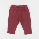 Vertbaudet - pantalon rouge - 12 mois