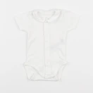 Petit Bateau - body à col blanc - 1 mois