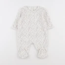 Vertbaudet - pyjama velours blanc, rose - 6 mois