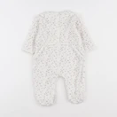 Vertbaudet - pyjama velours blanc, rose - 6 mois