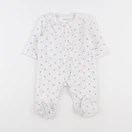 Vertbaudet - pyjama velours blanc, rose - 6 mois
