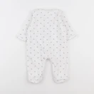 Vertbaudet - pyjama velours blanc, rose - 6 mois
