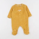 Vertbaudet - pyjama velours jaune - 6 mois