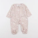 Vertbaudet - pyjama coton rose, blanc - 6 mois
