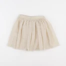 Vertbaudet - jupe beige, or - 36 mois