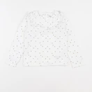 Vertbaudet - tee-shirt blanc, or - 36 mois