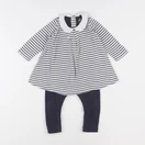Petit Bateau - combinaison bleu - 12 mois