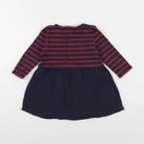 Petit Bateau - robe bleu, rouge - 24 mois