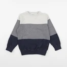 Vertbaudet - pull bleu, beige - 5 ans