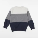 Vertbaudet - pull bleu, beige - 5 ans