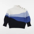 Monoprix - pull bleu, blanc - 5 ans