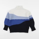 Monoprix - pull bleu, blanc - 5 ans