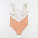 Cyrillus - maillot de bain blanc, orange - 12 ans