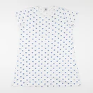 Petit Bateau - chemise de nuit coton blanc, bleu - 14 ans