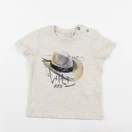 IKKS - tee-shirt beige - 12 mois