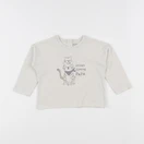 Vertbaudet - tee-shirt beige - 12 mois