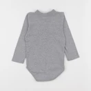 Petit Bateau - body à col gris - 2 ans