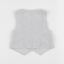 Vertbaudet - gilet blanc, gris - 6 mois