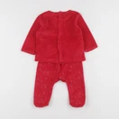 Vertbaudet - pyjama velours rouge - 6 mois