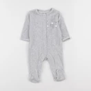 Vertbaudet - pyjama velours gris - 3 mois