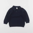 H&M - pull bleu - 6/9 mois