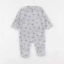 Boutchou - pyjama velours gris - 3 mois