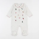 Vertbaudet - pyjama velours blanc - 12 mois