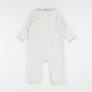 Vertbaudet - pyjama velours blanc - 12 mois
