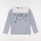 IKKS - tee-shirt bleu, blanc - 10 ans