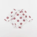 Vertbaudet - body blanc, rose - 1 mois