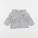Vertbaudet - sweat gris, argent - 9 mois