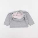 Vertbaudet - sweat gris, argent - 9 mois