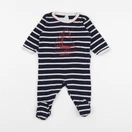 Petit Bateau - pyjama coton bleu - 3 mois
