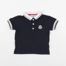 Moncler - polo bleu - 3/6 mois
