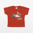 Petit Bateau - tee-shirt orange - 6 mois