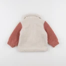 H&M - veste beige, rose - 9/12 mois