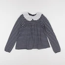 Vertbaudet - tee-shirt bleu, blanc - 10 ans