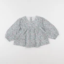 Vertbaudet - blouse vert, blanc - 18 mois