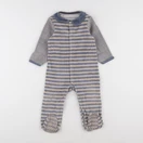 Vertbaudet - pyjama velours bleu, marron - 18 mois