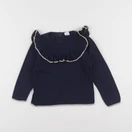 H&M - pull bleu, or - 12/18 mois