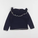 H&M - pull bleu, or - 12/18 mois