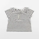 Petit Bateau - tee-shirt bleu - 6 mois