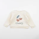 Vertbaudet - sweat beige - 24 mois