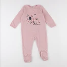Petit Bateau - pyjama velours rose - 24 mois