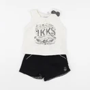 IKKS - ensemble blanc, noir - 12 mois